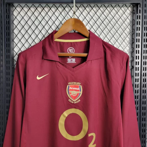 Camisa do Arsenal Manga Longa Retrô 2005-2006 - Imagem 2