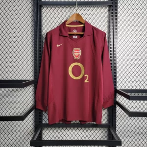 Camisa do Arsenal Manga Longa Retrô 2005-2006