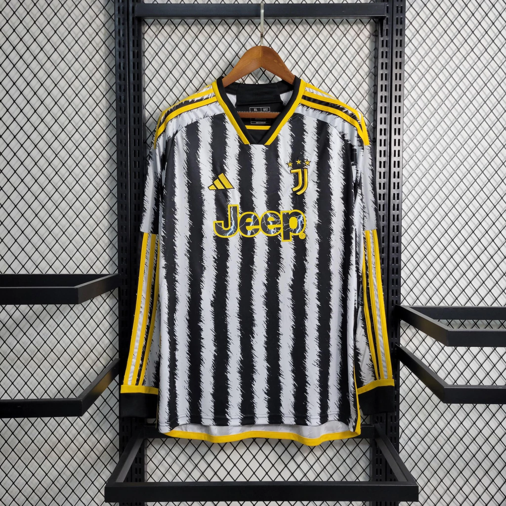 Camisa da Juventus Manga Longa 2023-2024 Camisa da Juventus Manga Longa 2023-2024