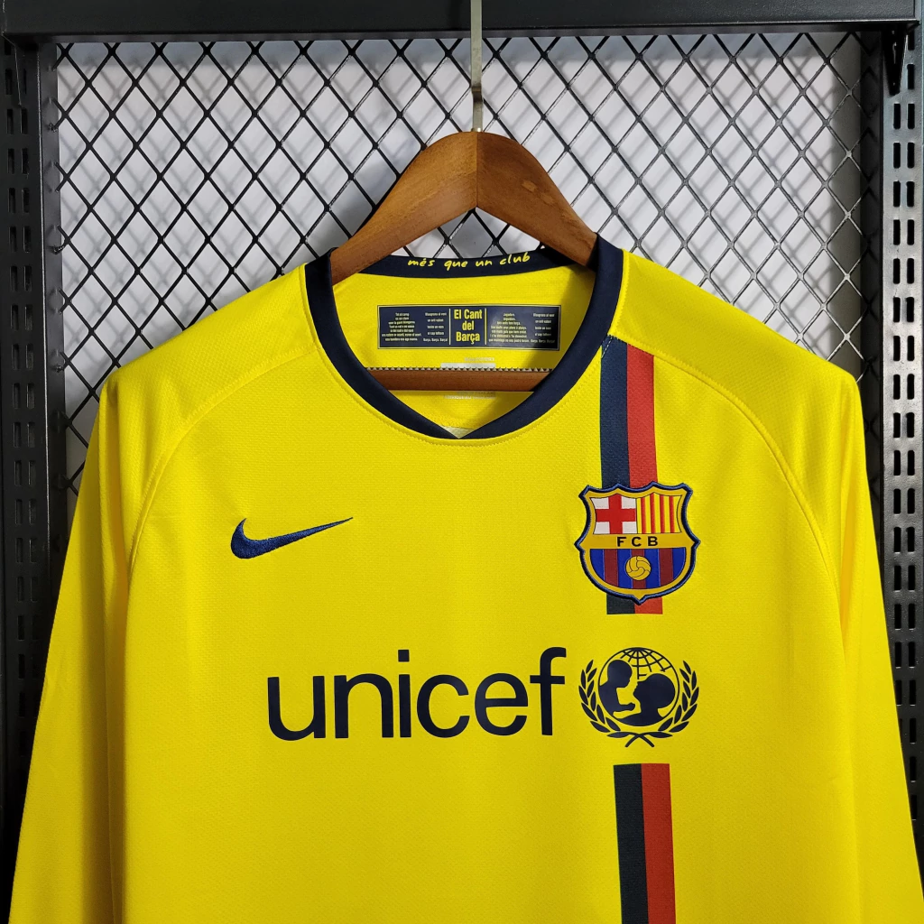 Camisa do Barcelona Retrô Manga Longa 2008-2009 Camisa do Barcelona Retrô Manga Longa 2008-2009