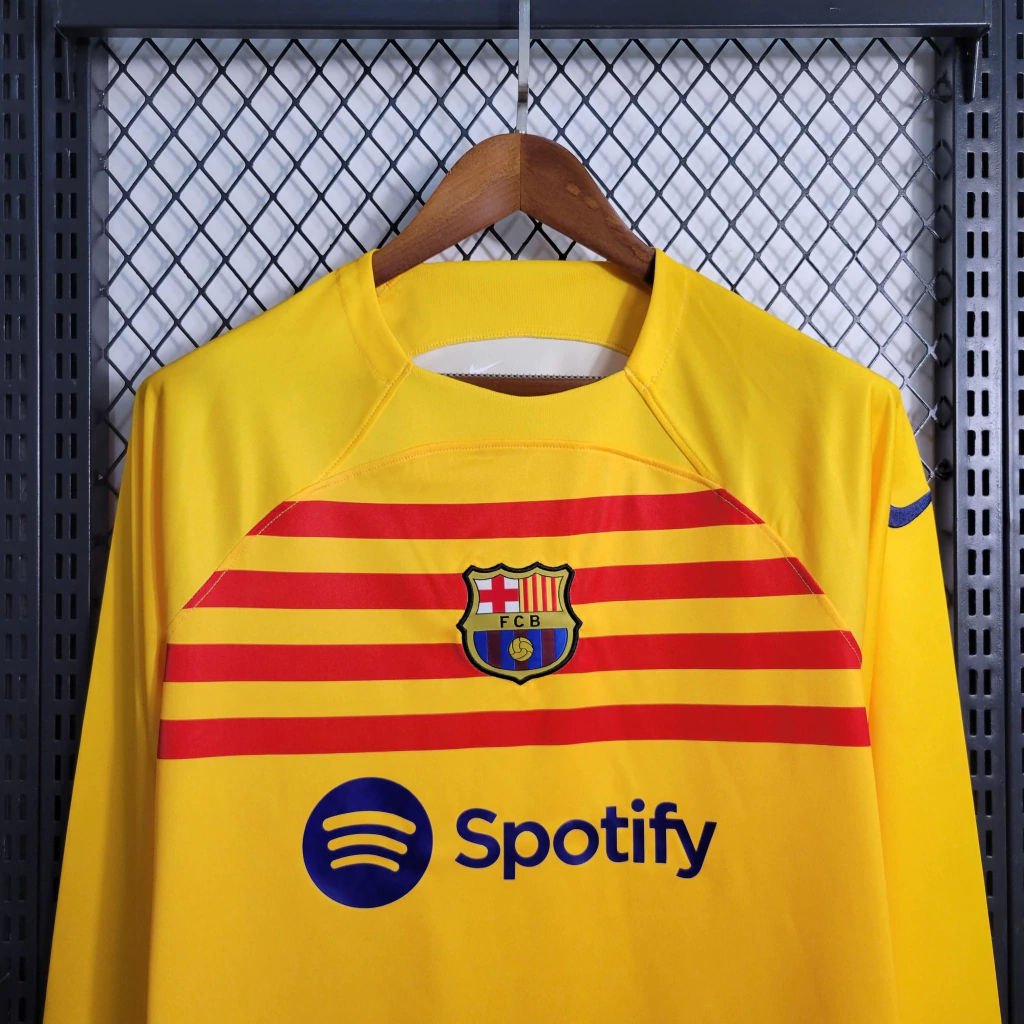 Camisa do Barcelona Manga Longa 2023-2024 Camisa do Barcelona Manga Longa 2023-2024