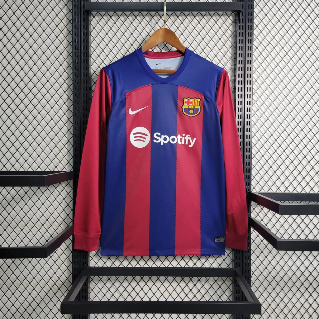 Camisa do Barcelona Manga Longa 2023-2024 Camisa do Barcelona Manga Longa 2023-2024