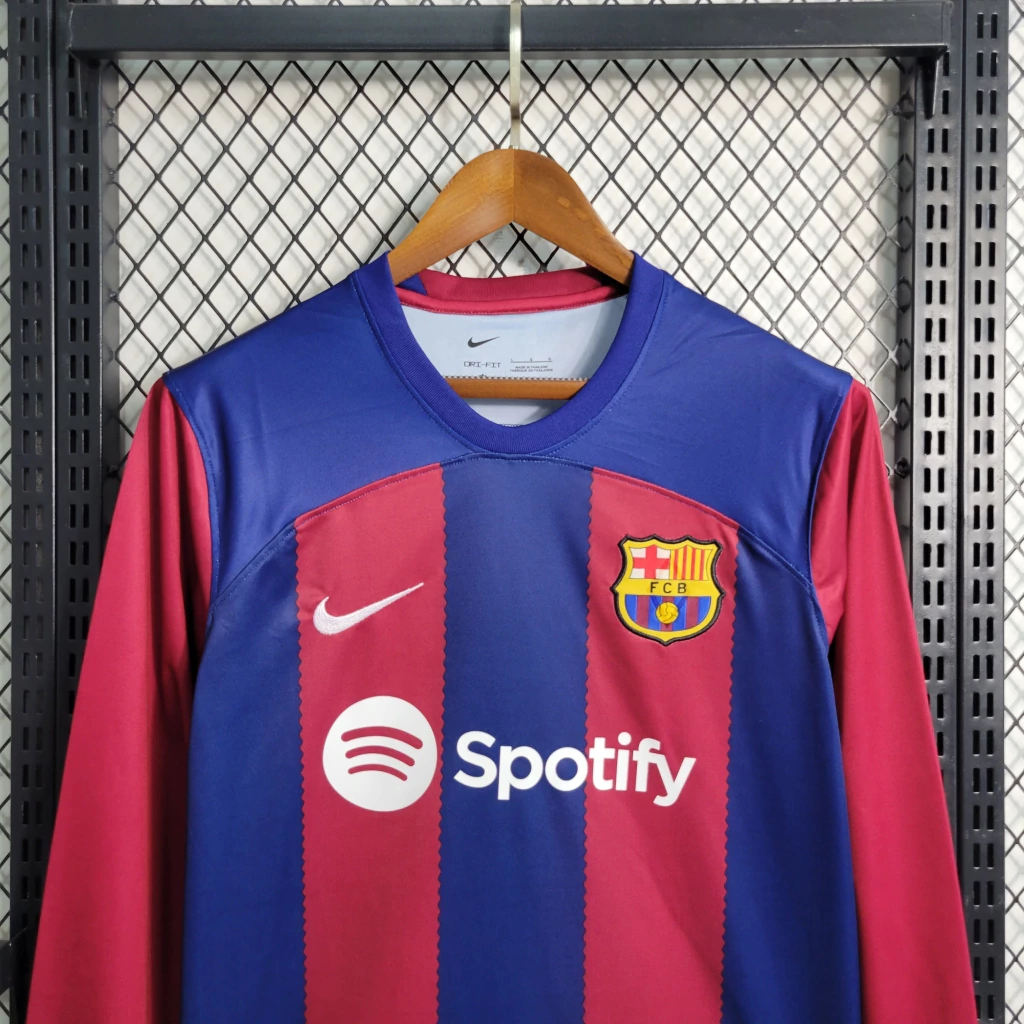 Camisa do Barcelona Manga Longa 2023-2024 Camisa do Barcelona Manga Longa 2023-2024