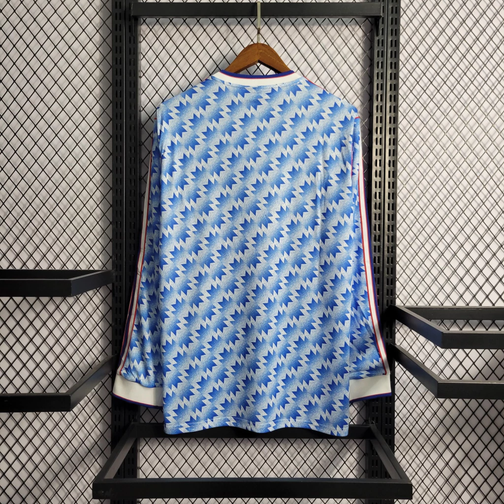 Camisa do Manchester United Retrô Manga Longa 1990-1991 Camisa do Manchester United Retrô Manga Longa 1990-1991
