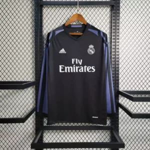 Camisa do Real Madrid Retrô Manga Longa 2016-2017
