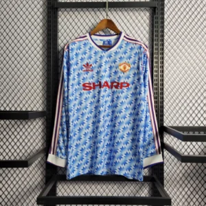 Camisa do Manchester United Retrô Manga Longa 1990-1991