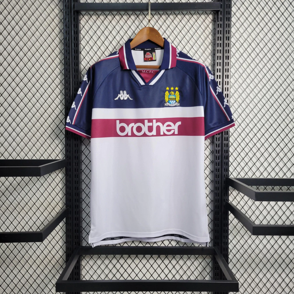 Camisa do Manchester City Retrô 1998-1999 Camisa do Manchester City Retrô 1998-1999