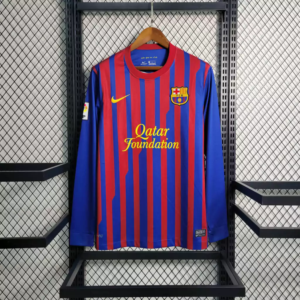 Camisa do Barcelona Retrô Manga Longa 2011-2012 Camisa do Barcelona Retrô Manga Longa 2011-2012