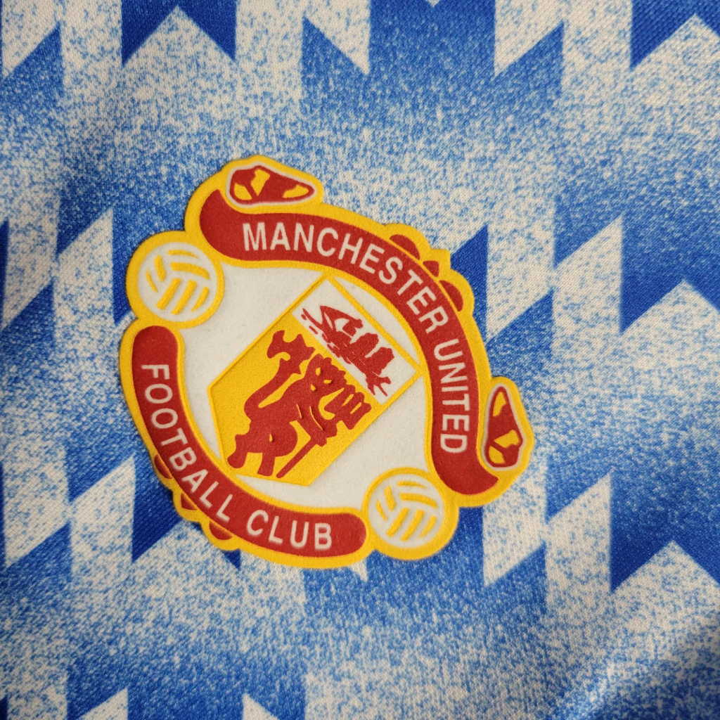 Camisa do Manchester United Retrô Manga Longa 1990-1991 Camisa do Manchester United Retrô Manga Longa 1990-1991