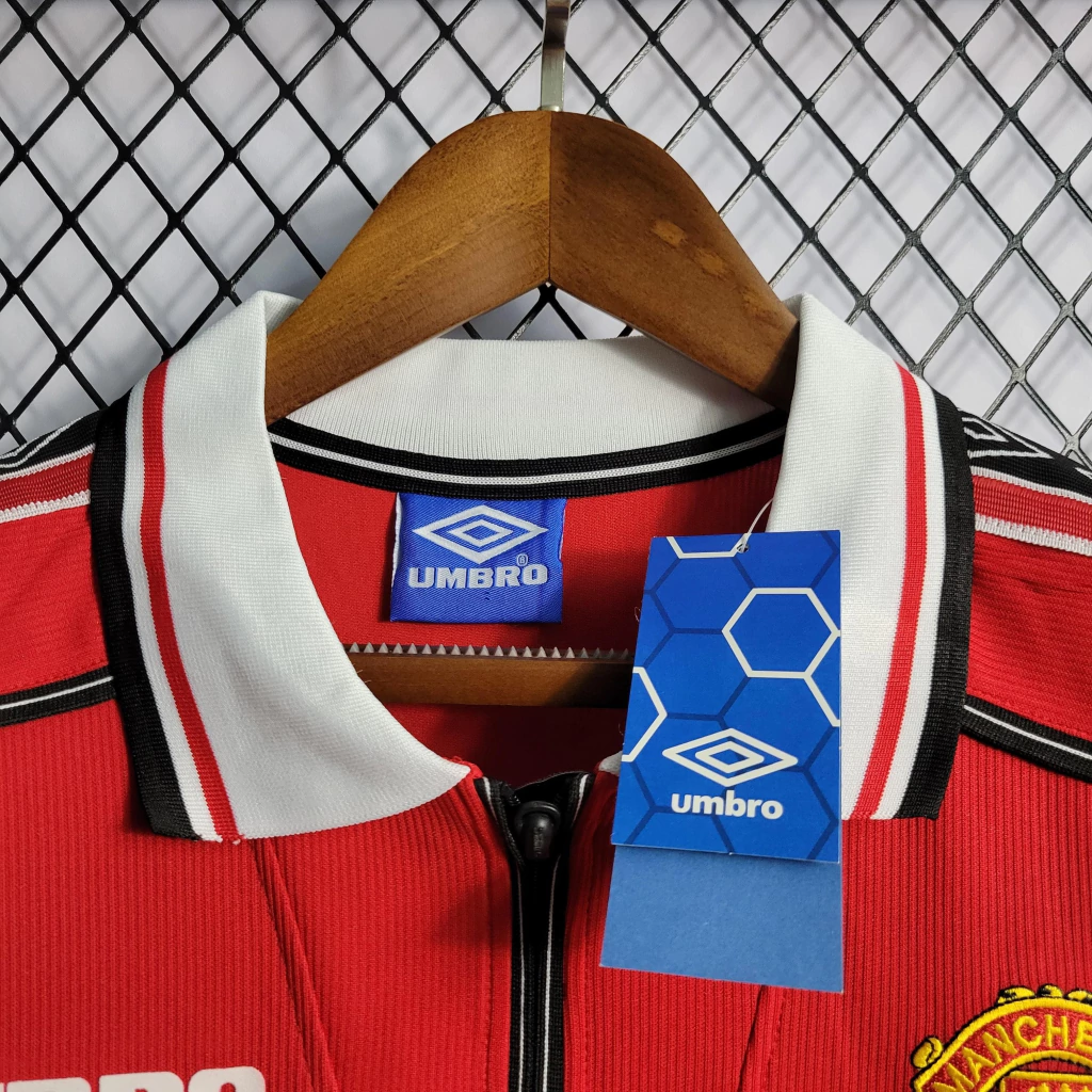 Camisa do Manchester United Retrô Manga Longa 1998-1999 Camisa do Manchester United Retrô Manga Longa 1998-1999