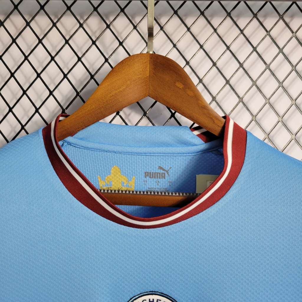 Camisa do Manchester City Manga Longa 2022-2023 Camisa do Manchester City Manga Longa 2022-2023