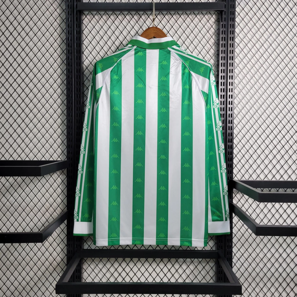 Camisa do Real Betis Manga Longa Retrô 1995-1996 Camisa do Real Betis Manga Longa Retrô 1995-1996