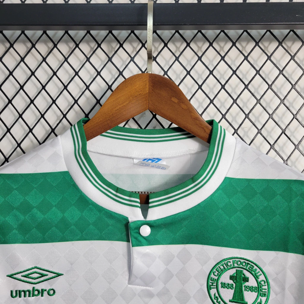 Camisa do Celtic Manga Longa Retrô 1987-1988 Camisa do Celtic Manga Longa Retrô 1987-1988