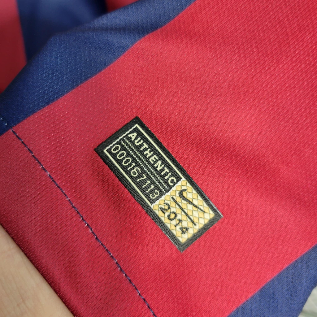 Camisa do Barcelona Retrô Manga Longa 2014-2015 Camisa do Barcelona Retrô Manga Longa 2014-2015