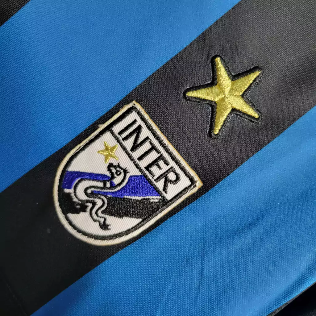 Camisa do Inter de Milão Manga Longa Retrô 1998-1999 Camisa do Inter de Milão Manga Longa Retrô 1998-1999