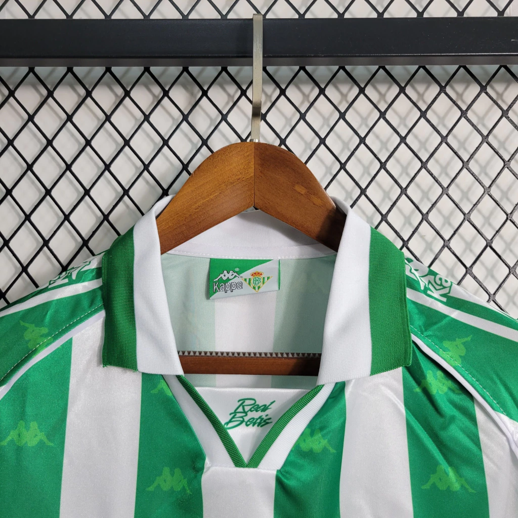 Camisa do Real Betis Manga Longa Retrô 1995-1996 Camisa do Real Betis Manga Longa Retrô 1995-1996