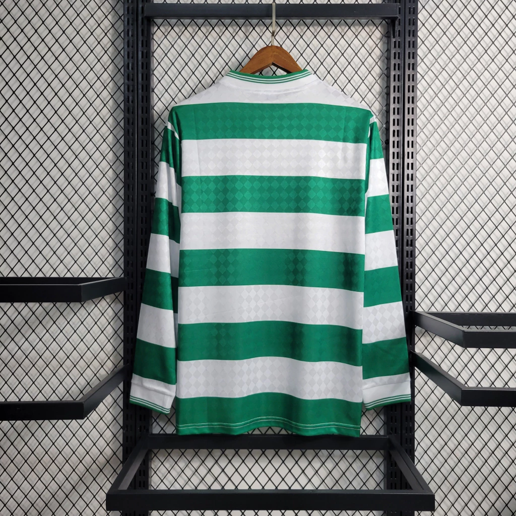 Camisa do Celtic Manga Longa Retrô 1987-1988 Camisa do Celtic Manga Longa Retrô 1987-1988