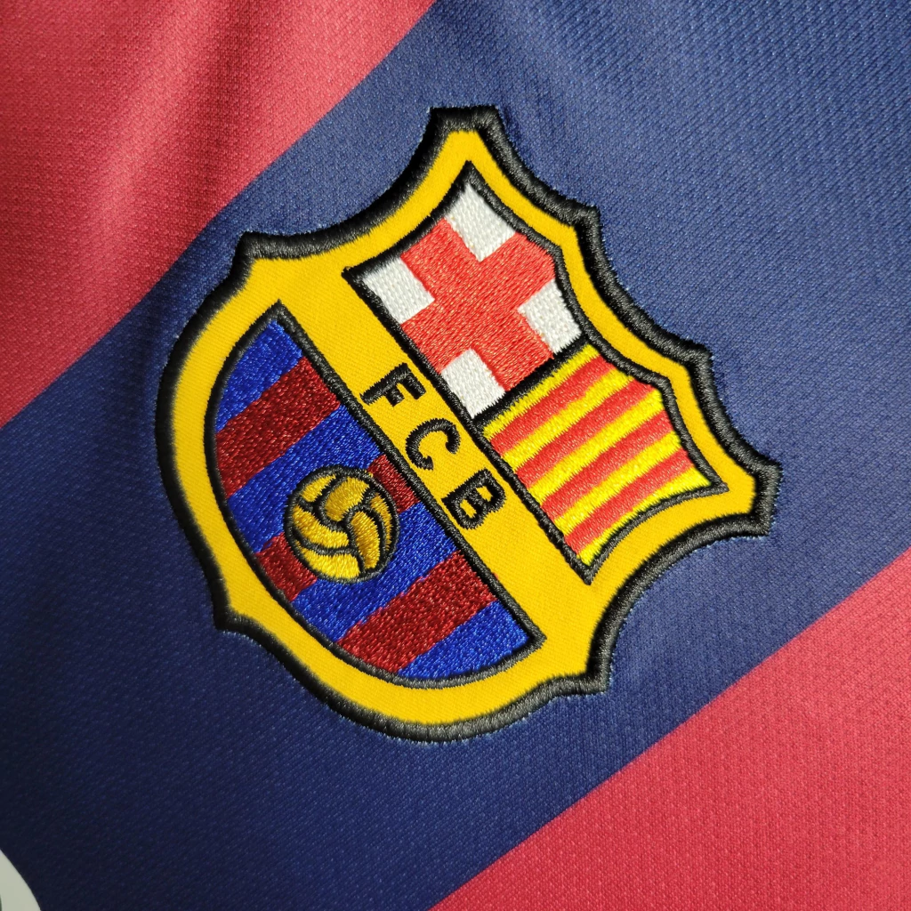 Camisa do Barcelona Retrô Manga Longa 2014-2015 Camisa do Barcelona Retrô Manga Longa 2014-2015
