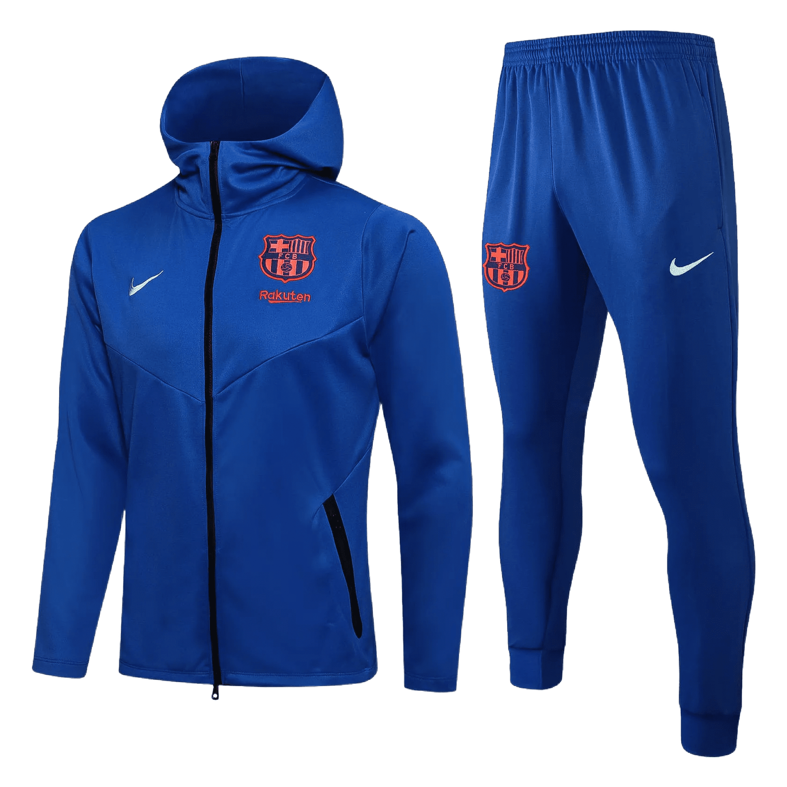 Conjunto Moletom com Capuz e Calça Azul do Barcelona 2022-2023 Conjunto Moletom com Capuz e Calça Azul do Barcelona 2022-2023