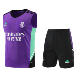 Conjunto Regata e Short Roxo do Real Madrid 2023-2024