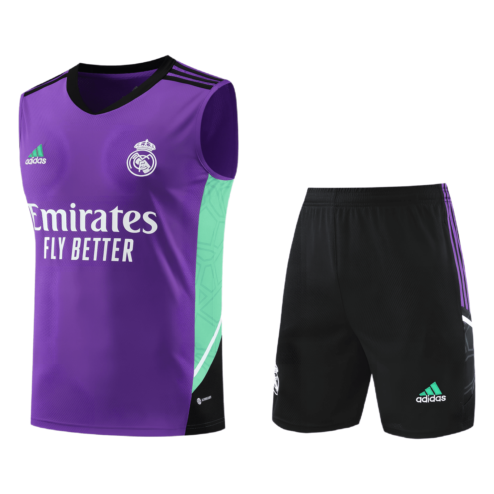 Conjunto Regata e Short Roxo do Real Madrid 2023-2024 Conjunto Regata e Short Roxo do Real Madrid 2023-2024