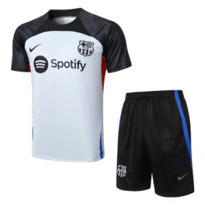 Conjunto Camisa e Short Branco do Barcelona 2023-2024