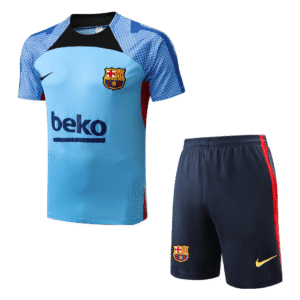 Conjunto Camisa e Short Azul do Barcelona 2021-2022