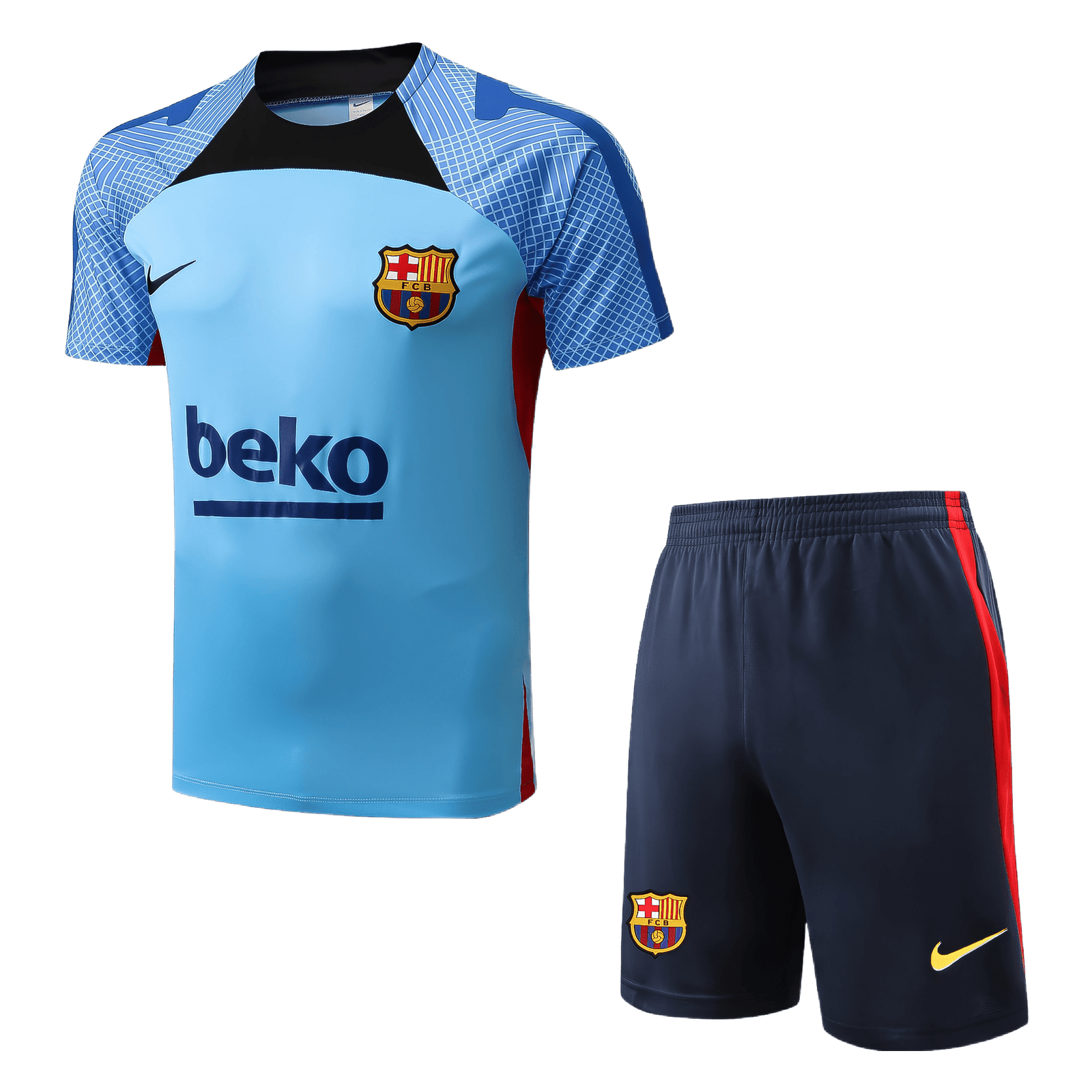 Conjunto Camisa e Short Azul do Barcelona 2021-2022 Conjunto Camisa e Short Azul do Barcelona 2021-2022