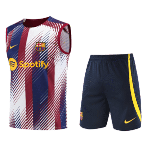Conjunto Regata e Short Azul do Barcelona 2023-2024