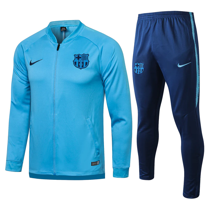 Conjunto Casaco e Calça Azul do Barcelona 2018-2019 Conjunto Casaco e Calça Azul do Barcelona 2018-2019