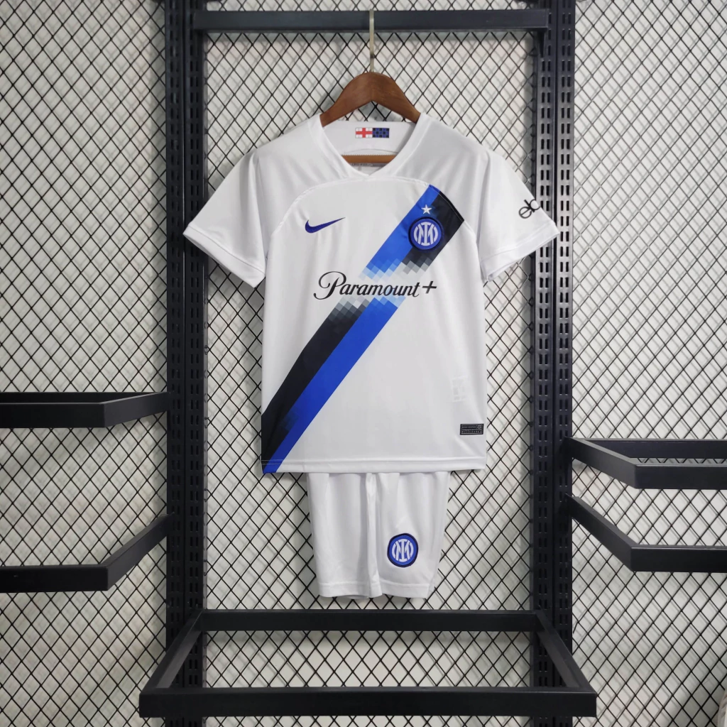 Kit de Uniforme Infantil do Inter de Milão II 2023-2024 Kit de Uniforme Infantil do Inter de Milão II 2023-2024