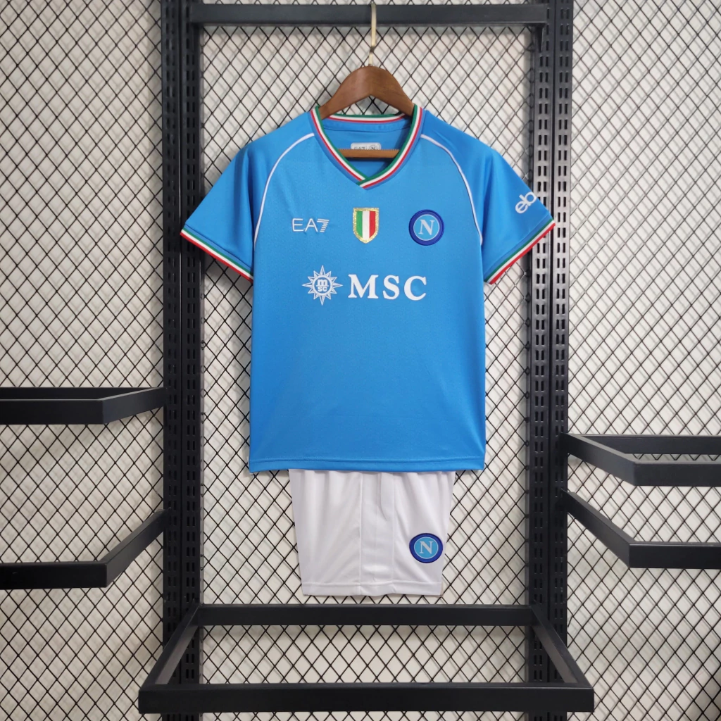 Kit de Uniforme Infantil do Napoli I 2023-2024 Kit de Uniforme Infantil do Napoli I 2023-2024