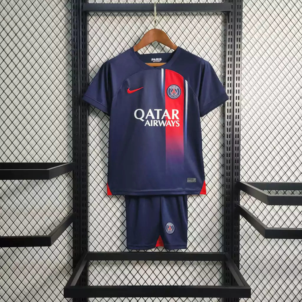 Kit de Uniforme Infantil do PSG I 2023-2024 Kit de Uniforme Infantil do PSG I 2023-2024