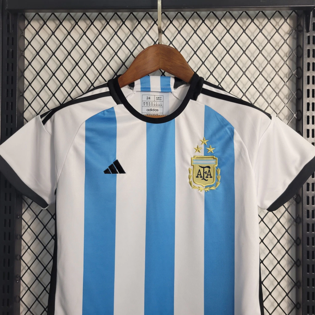 Kit de Uniforme Infantil da Argentina I 2022-2023 Kit de Uniforme Infantil da Argentina I 2022-2023
