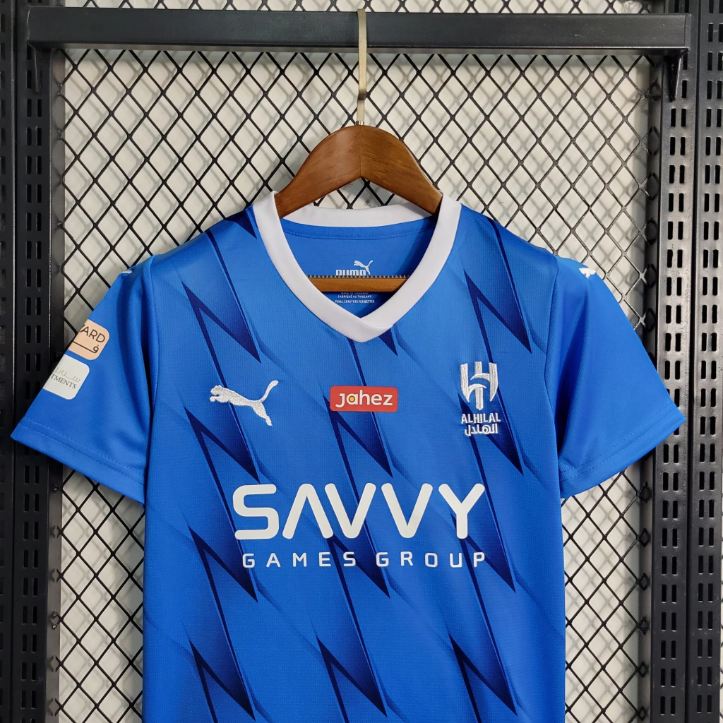Kit de Uniforme Infantil do Al-Hilal I 2023-2024 Kit de Uniforme Infantil do Al-Hilal I 2023-2024