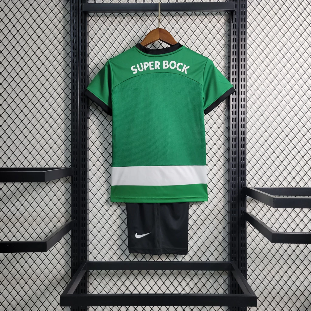 Kit de Uniforme Infantil do Sporting I 2023-2024 Kit de Uniforme Infantil do Sporting I 2023-2024