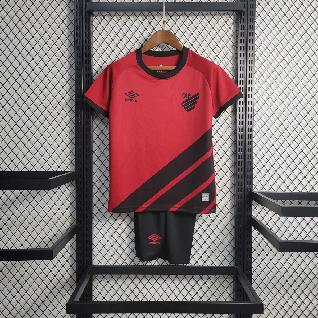 Kit de Uniforme Infantil do Atlhetico Paranaense I 2023-2024 Kit de Uniforme Infantil do Atlhetico Paranaense I 2023-2024