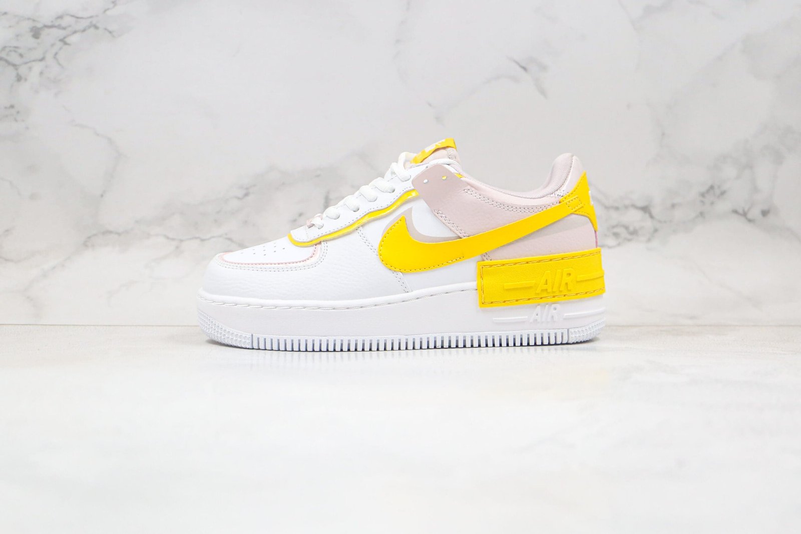 Nike Air Force 1 Shadow White Barely Rose Speed Yellow Nike Air Force 1 Shadow White Barely Rose Speed Yellow