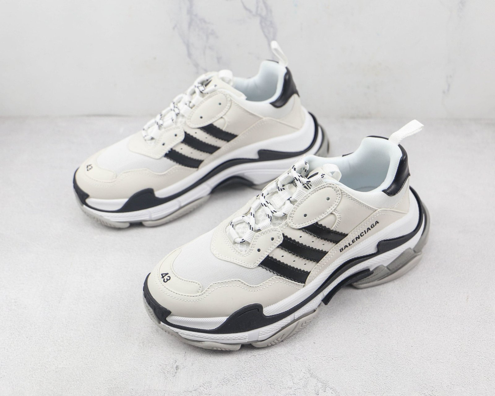 Balenciaga Adidas White Black Balenciaga Adidas White Black