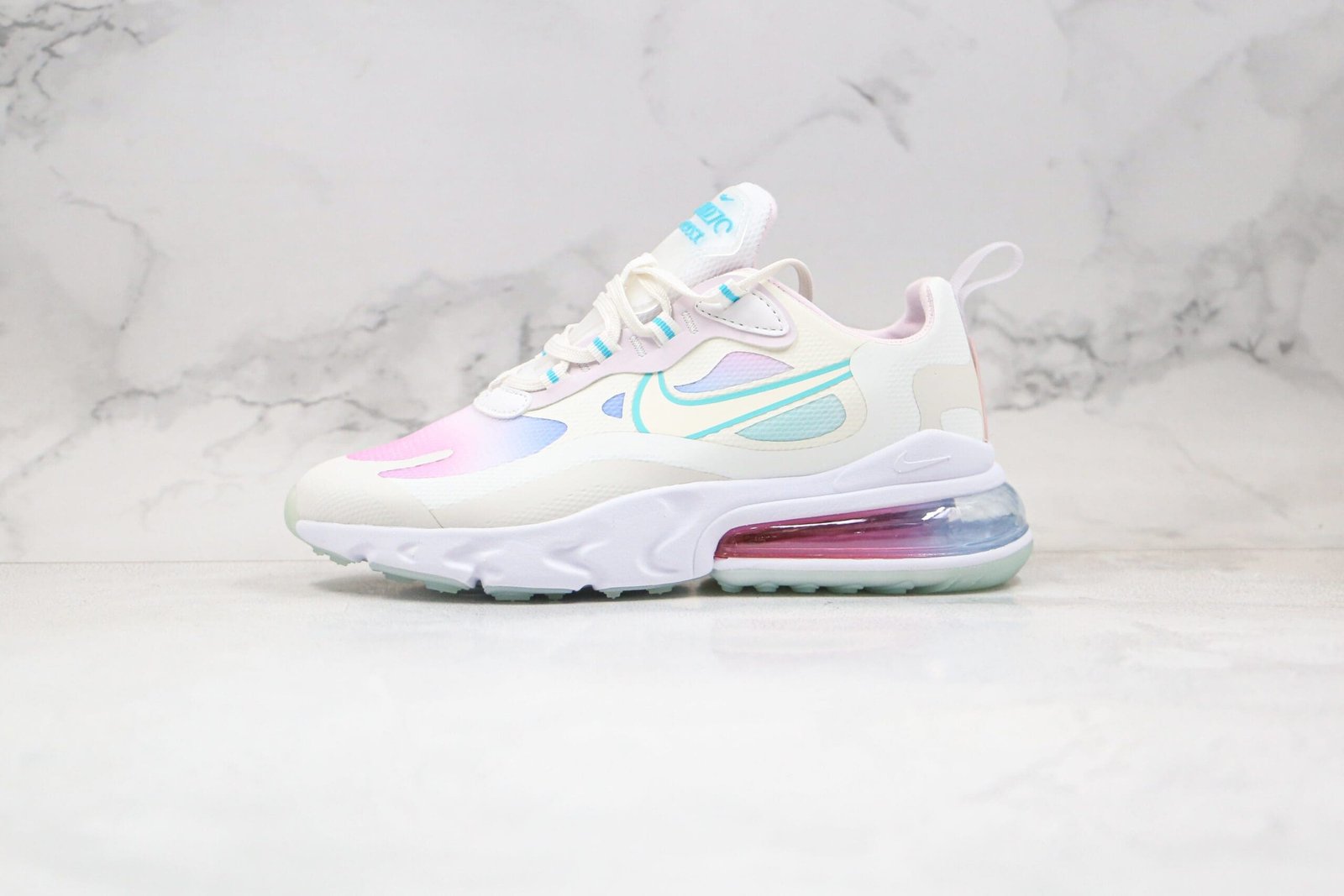 Nike Air Max 270 React Summit White Bleached Aqua Nike Air Max 270 React Summit White Bleached Aqua
