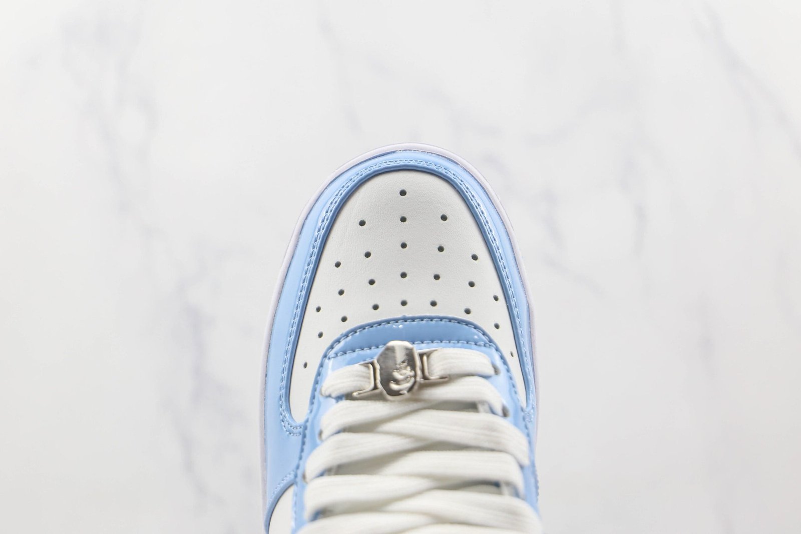 Bape Sta Patent Leather Blue White Bape Sta Patent Leather Blue White