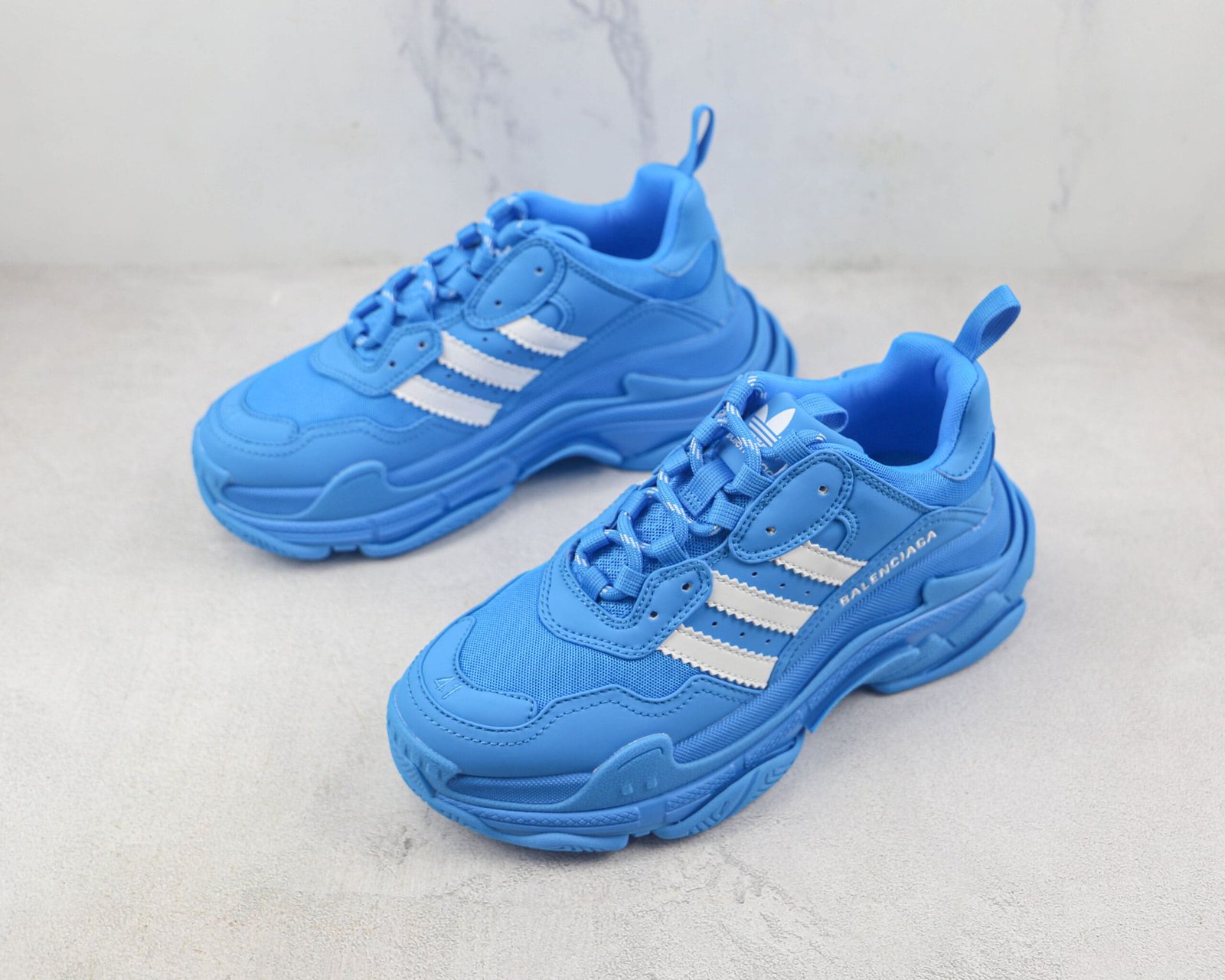 Balenciaga X Adidas Triple S Blue White Balenciaga X Adidas Triple S Blue White
