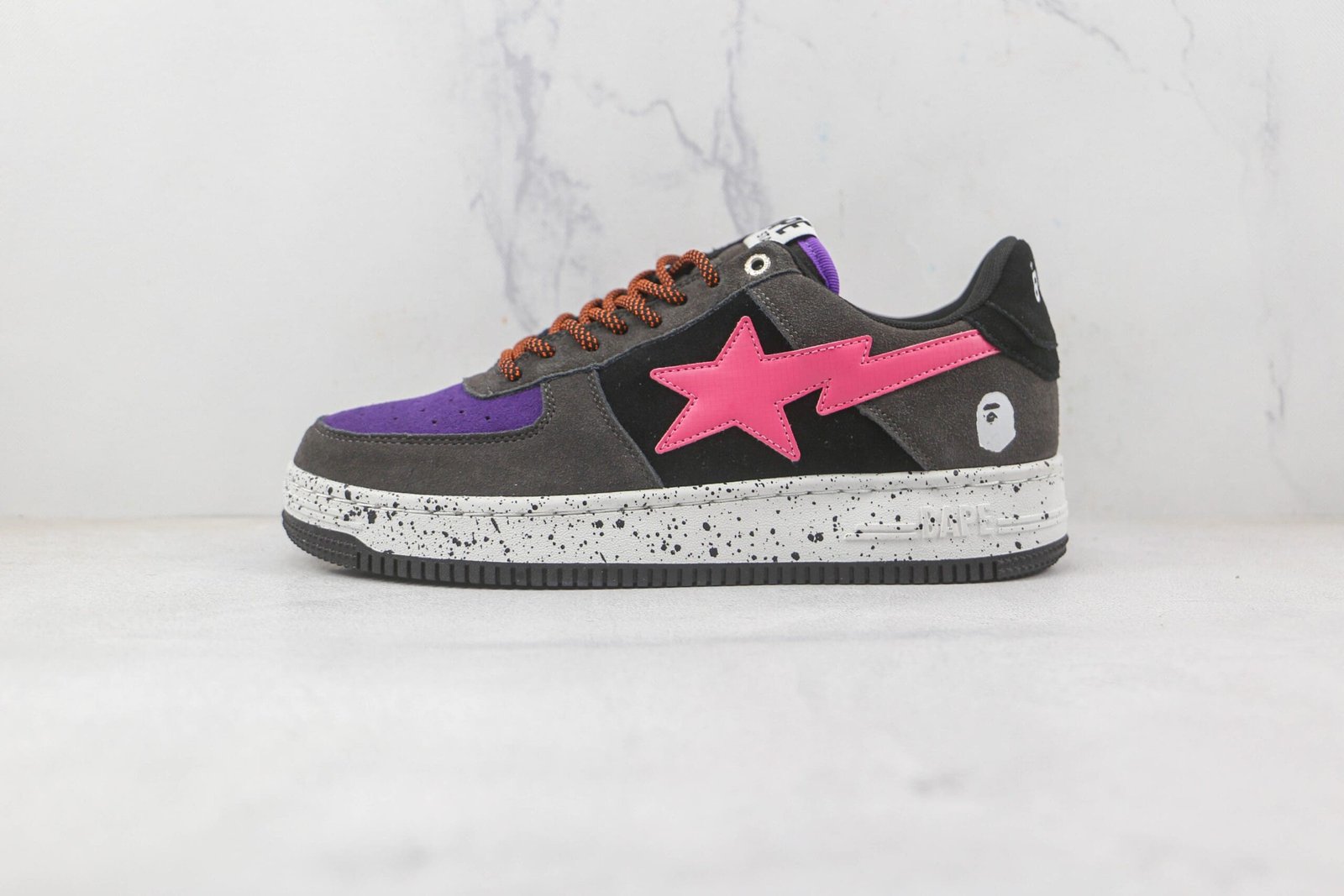 Bape Sta Black Grey Pink Suede Bape Sta Black Grey Pink Suede