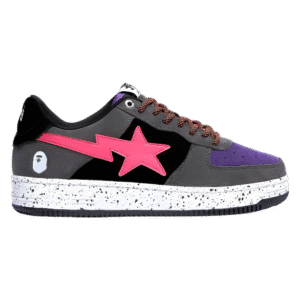Bape Sta Black Grey Pink Suede