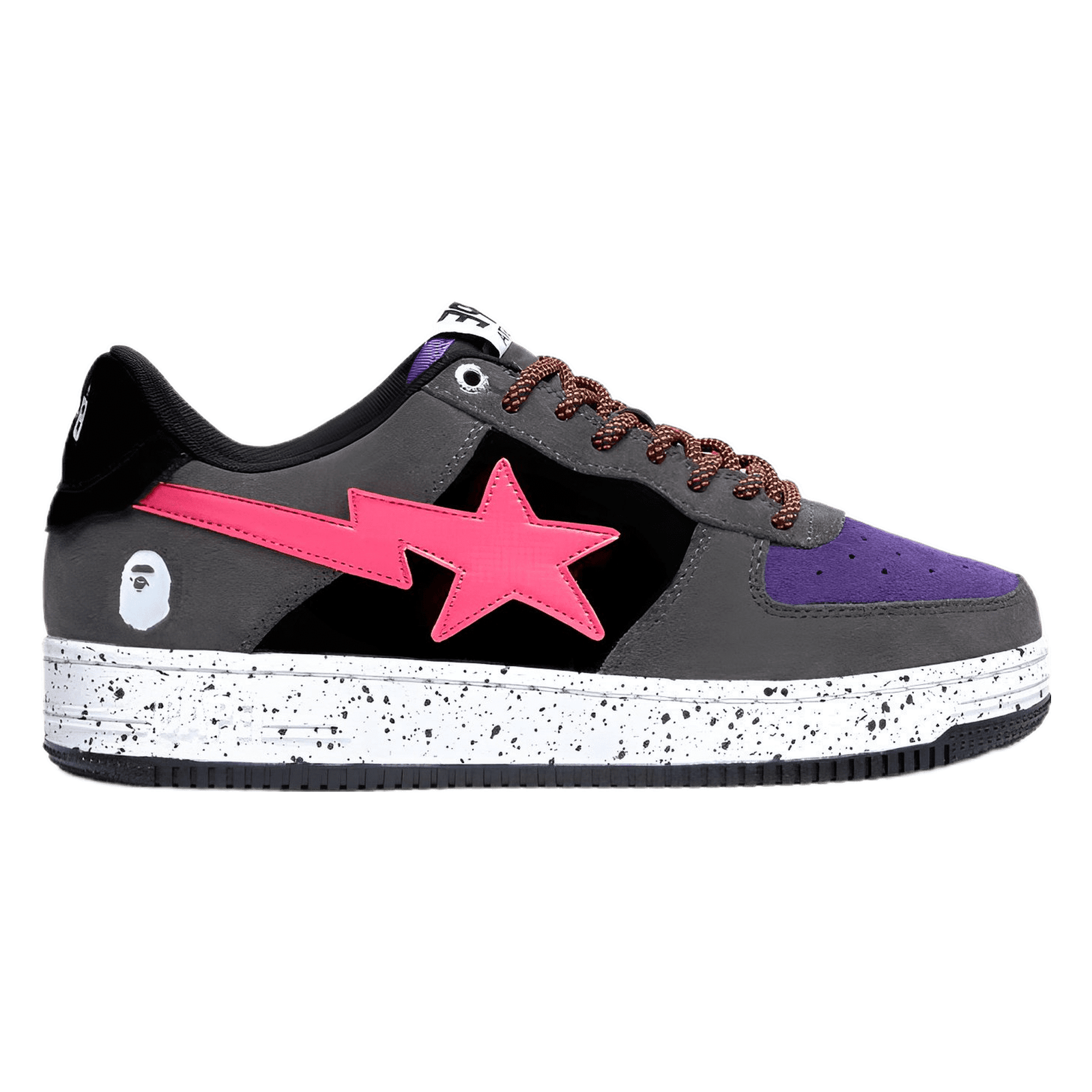 Bape Sta Black Grey Pink Suede Bape Sta Black Grey Pink Suede