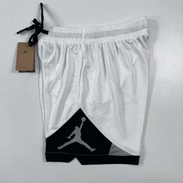 Bermudas Jordan Branca e Preta Dri-Fit