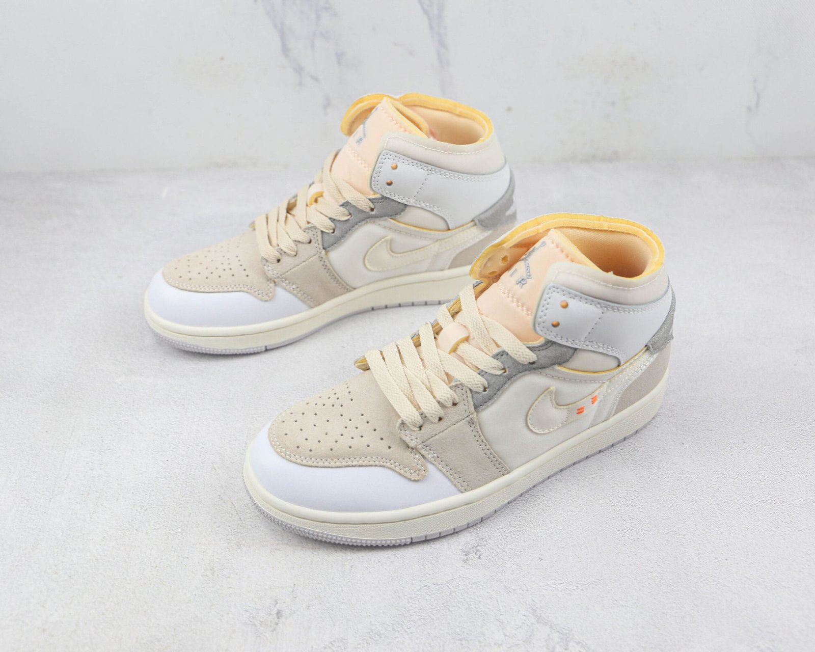 Jordan 1 Mid Craft Inside Out White Grey Jordan 1 Mid Craft Inside Out White Grey