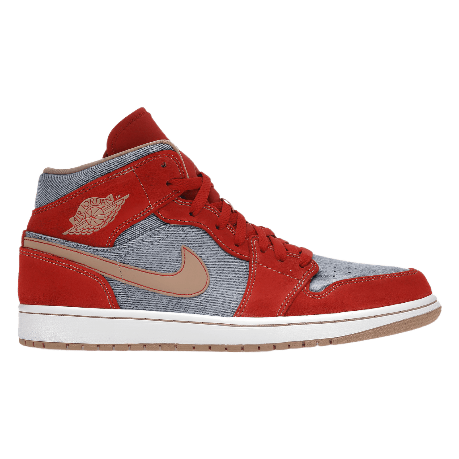 Jordan 1 Mid Denim Red Jordan 1 Mid Denim Red