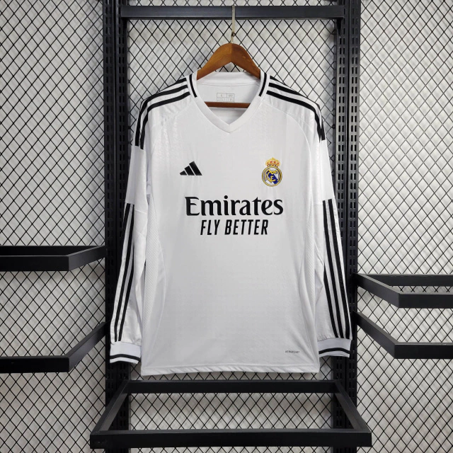 Camisa do Real Madrid Manga Longa I 2024-2025 Camisa do Real Madrid Manga Longa 2024-2025