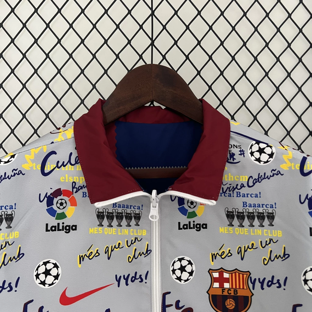 Corta-Vento do Barcelona Dupla Face 2024-2025 Corta-Vento do Barcelona Dupla Face 2024-2025